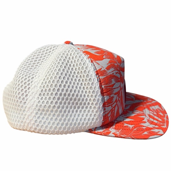 Columbia PFG Tropical Palm Snap Back Trucker Hat Pink & Gray O/S - Picture 2 of 7
